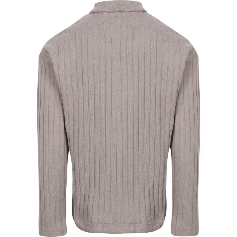 NAME IT® Ribbed long sleeved t shirt in storm grey