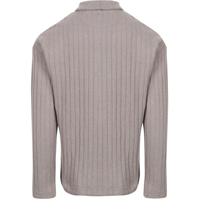 NAME IT® Ribbed long sleeved t shirt in storm grey 2