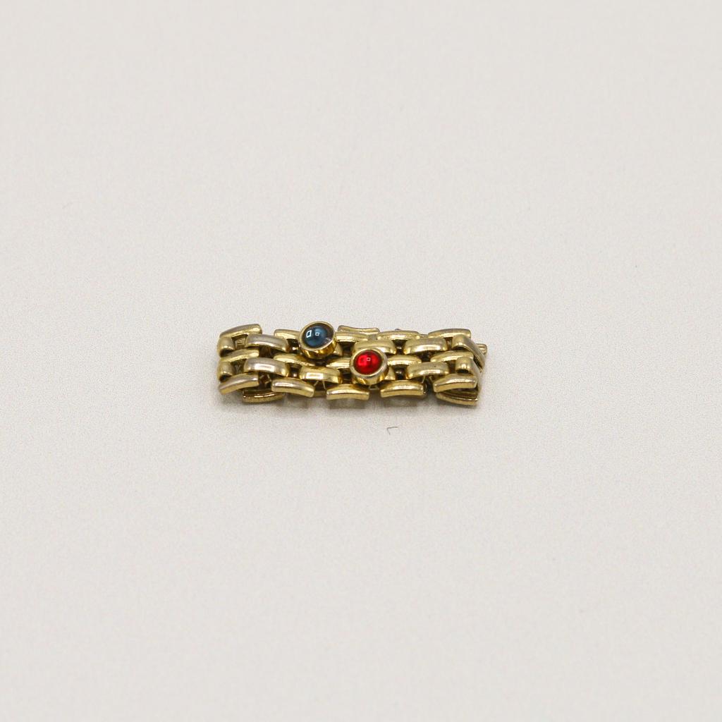 Orelia Vintage Vintage Coloured Stone & Chain Link Ring