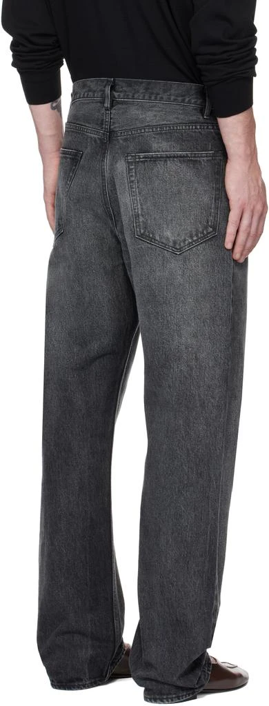 AURALEE Black Selvedge Faded Heavy Denim Wide Jeans 3