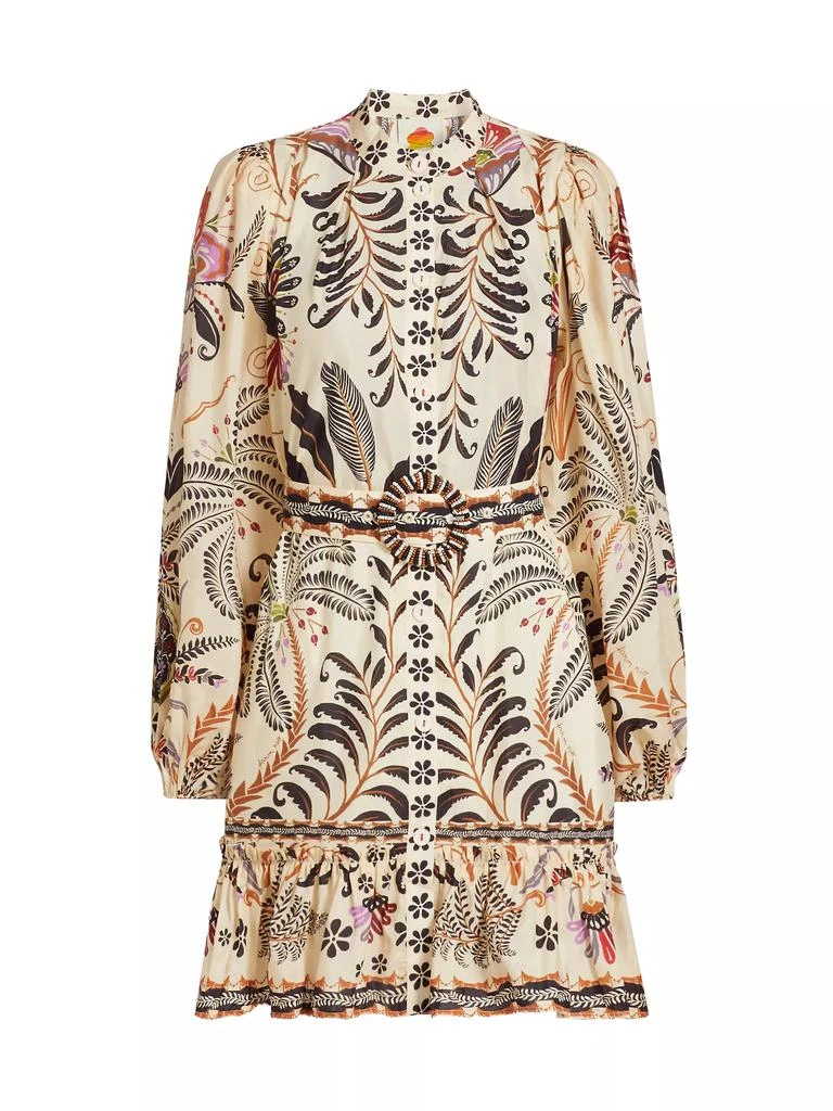 Farm Rio Botanical Cotton-Blend Minidress 1