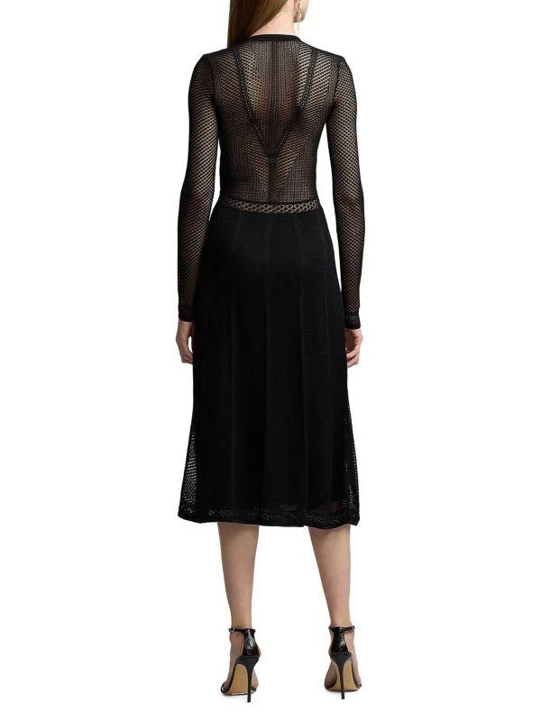 Ralph Lauren Geometric Engineered Silk Midi-Dress 2