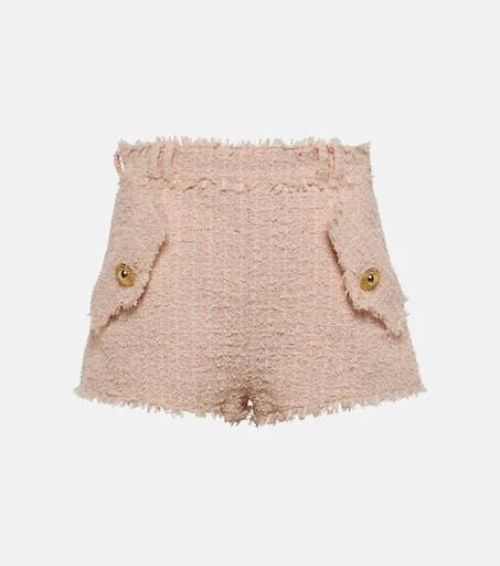 Balmain High-rise tweed shorts 1
