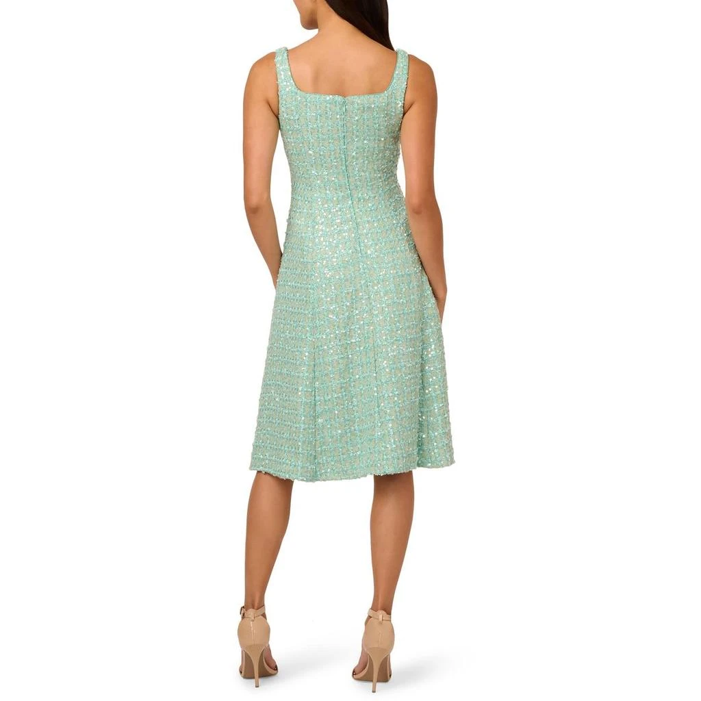 Adrianna Papell Womens Boucle Sequined Fit & Flare Dress 2