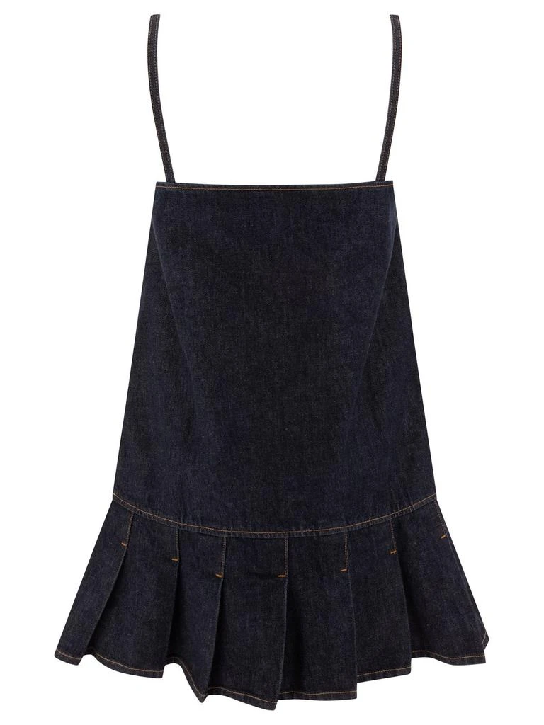 Ganni Ganni Denim Strap Mini Dress 2