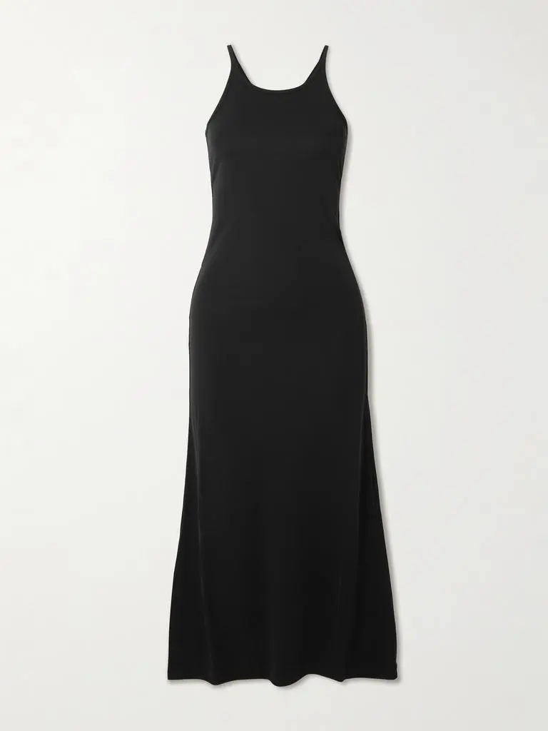 vince chiffon layered slip dress Look no.22. The Chiffon-Layered Satin Slip Dress