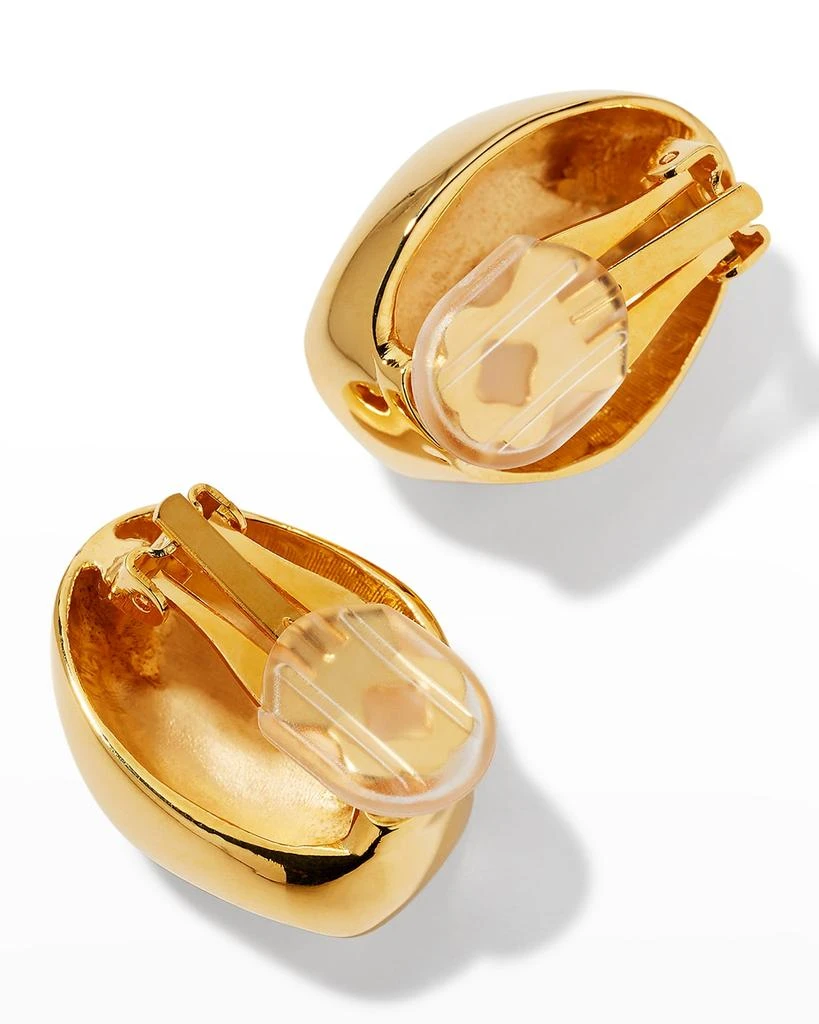 Kenneth Jay Lane Gold Pebble Earrings 4