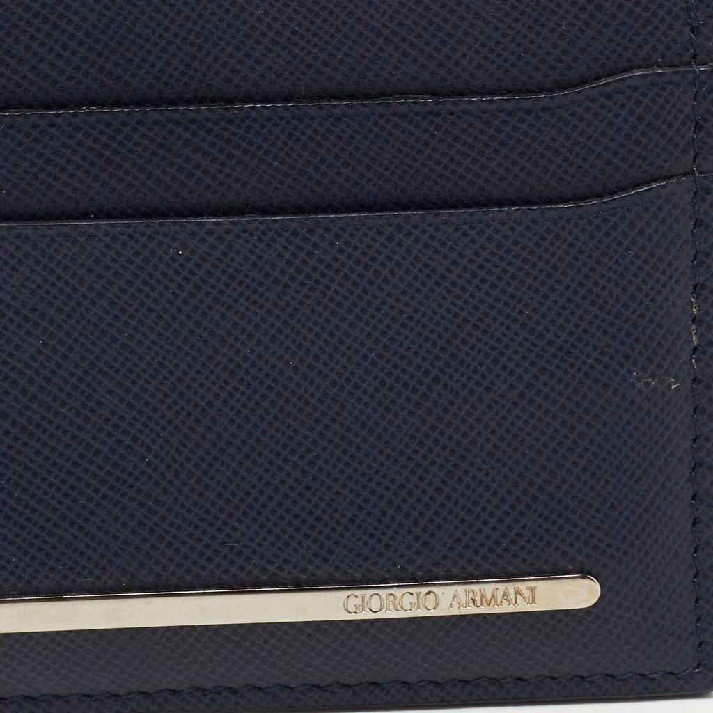 Giorgio Armani Giorgio Armani Navy Blue Leather Card Holder 6