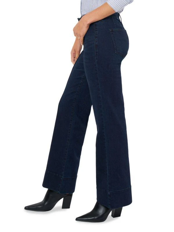 Seven7 Pintuck High-Rise Wide-Leg Jeans 3