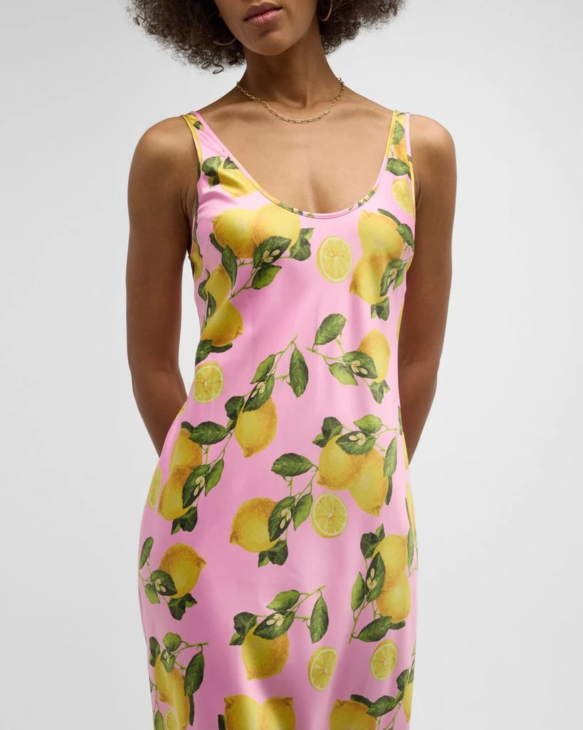 L'Agence Akiya Lemon Printed Tank Dress 8