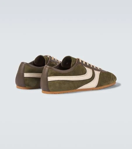 Dries Van Noten Leather-trimmed suede sneakers 6