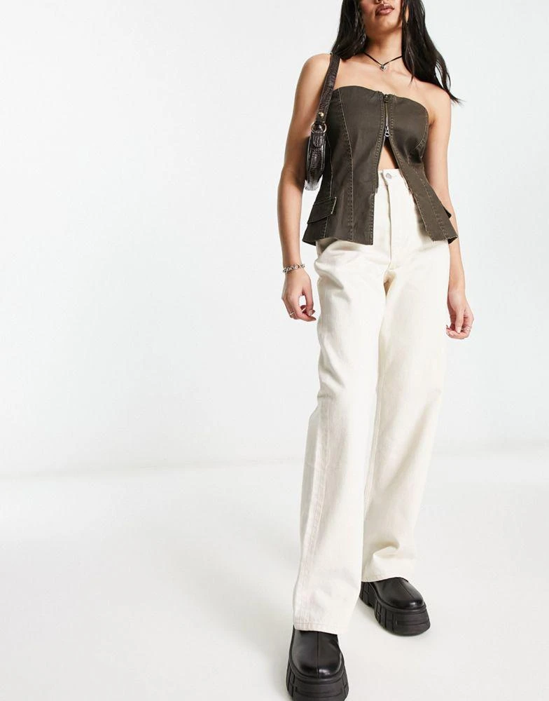 Dr Denim Dr Denim Echo straight leg jeans in beige 1