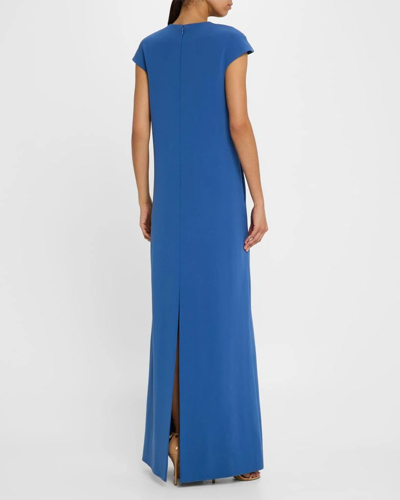 LELA ROSE Augusta Floral Embroidered Cap-Sleeve Gown 3
