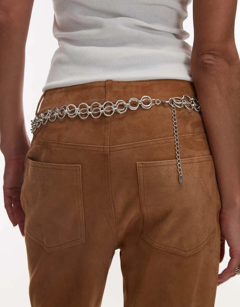Mango Mango flower chain belt in silver 3