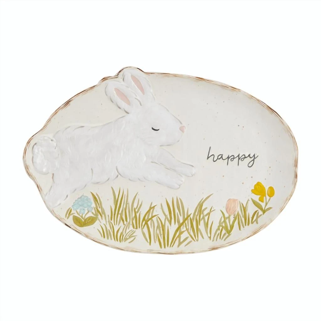 mudpie Bunny Platter In White