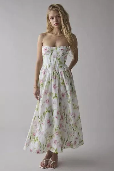 Bardot Bardot Lola Corset Strapless Midi Dress 1