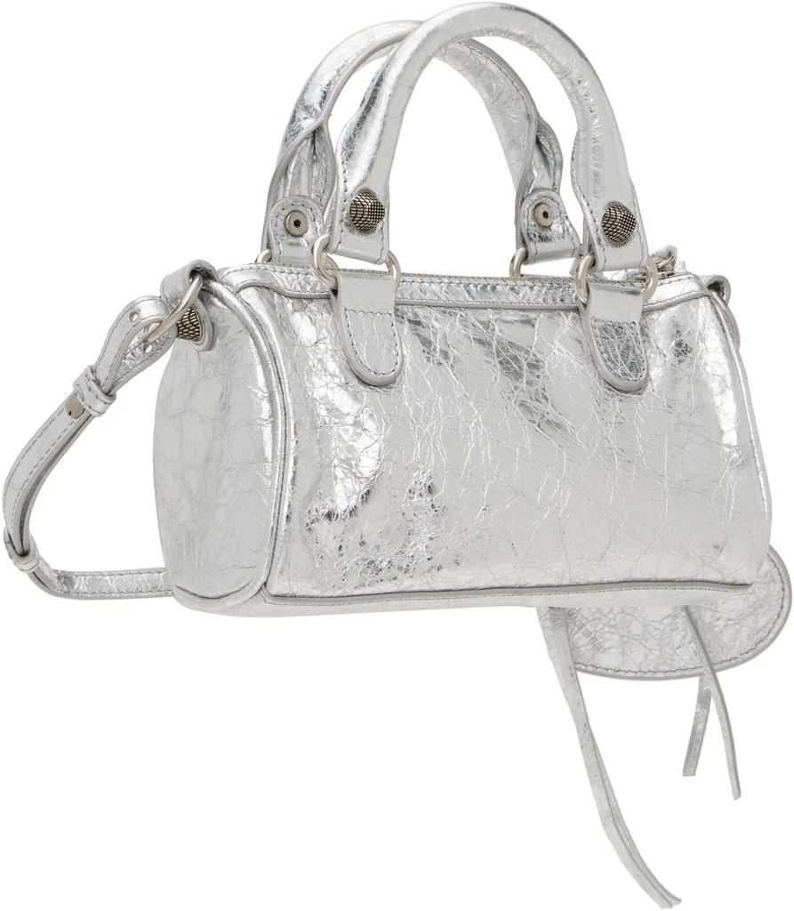 Balenciaga Silver 'Le Cagole' Nano Duffle Bag 3