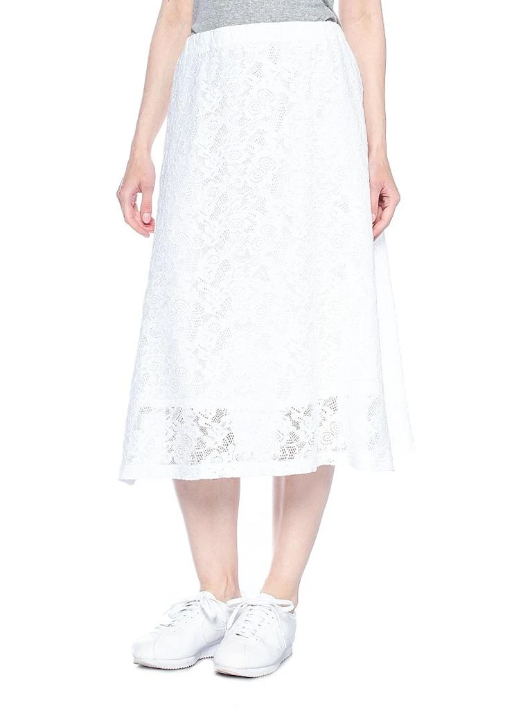 Wilt A-Line Lace Skirt Partial Lined Sheer Hem 4