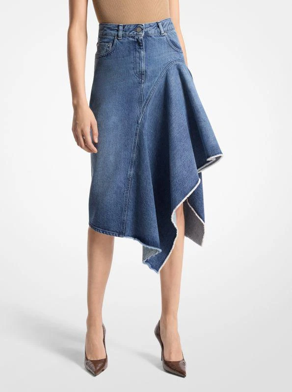 Michael Kors Denim Cascade Skirt 1