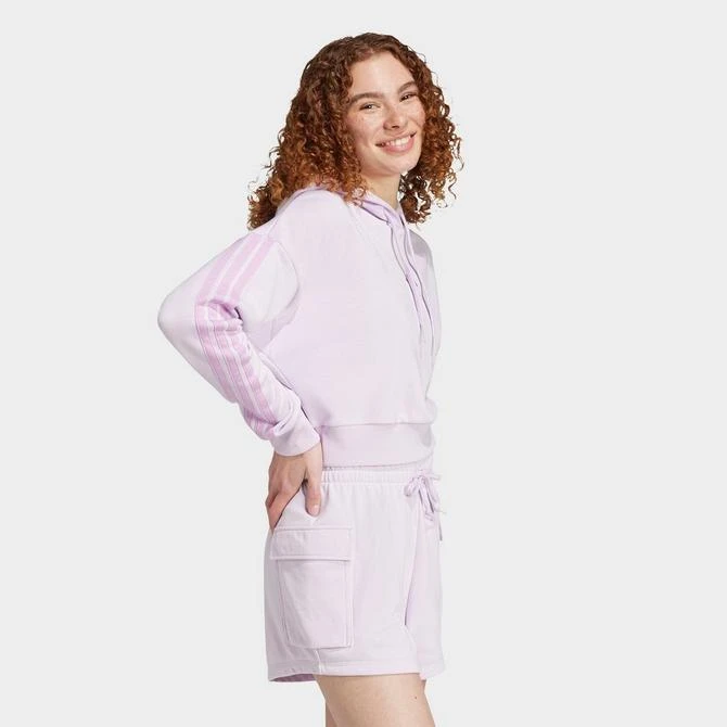 Adidas Women's adidas Essentials 3-Stripes French Terry Cropped Hoodie 3