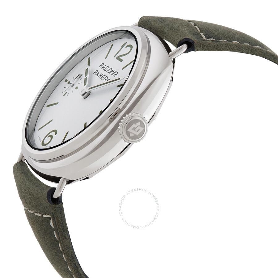 Panerai Radiomir Officine 45mm Hand Wind White Dial Men's Watch PAM01384