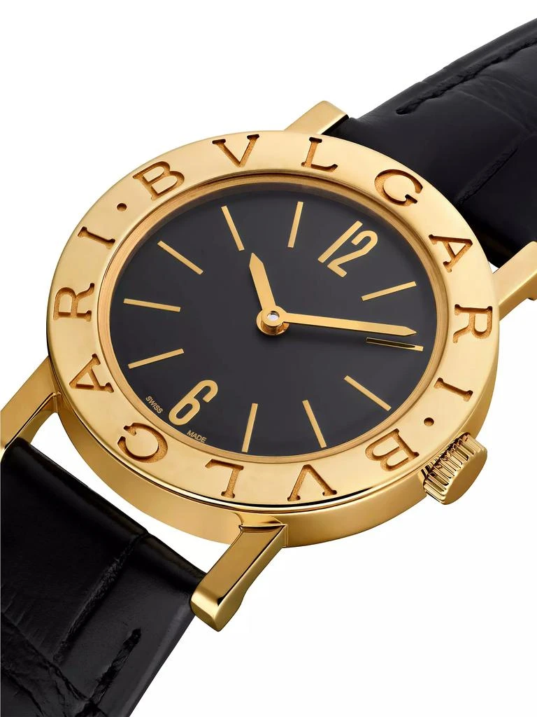 BVLGARI BVLGARI BVLGARI 18K Yellow Gold & Leather Strap Watch/26MM 6