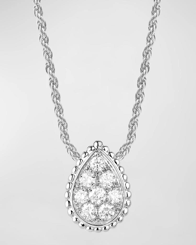 Boucheron Serpent Boheme 18K White Gold Diamond Small Pendant Necklace 3