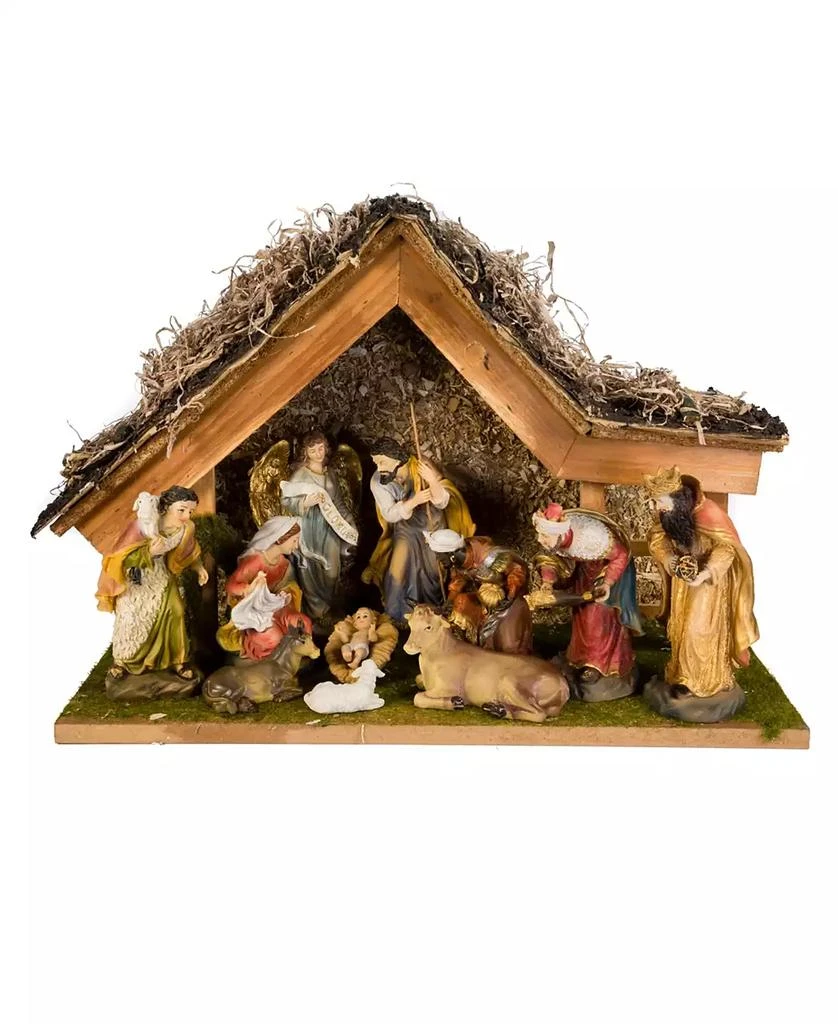Kurt Adler 12-Inch Nativity Set with Stable and 10 Figures 1