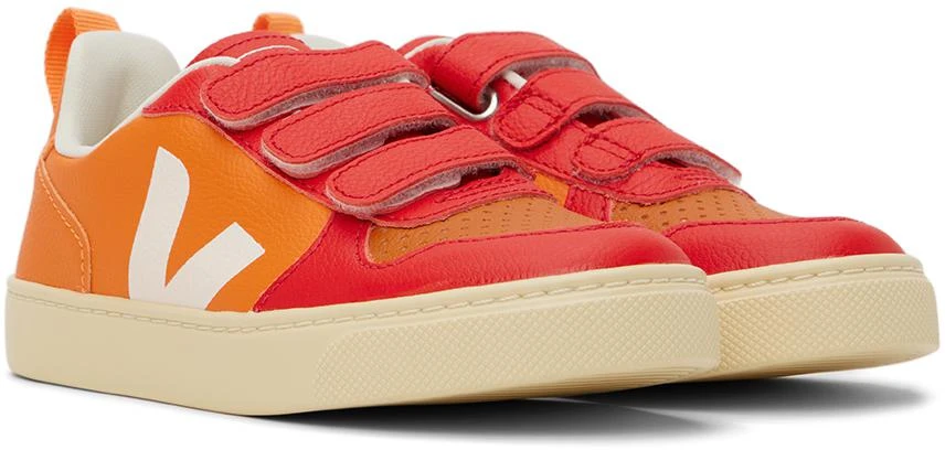 VEJA Kids Red & Orange V-10 Sneakers 4