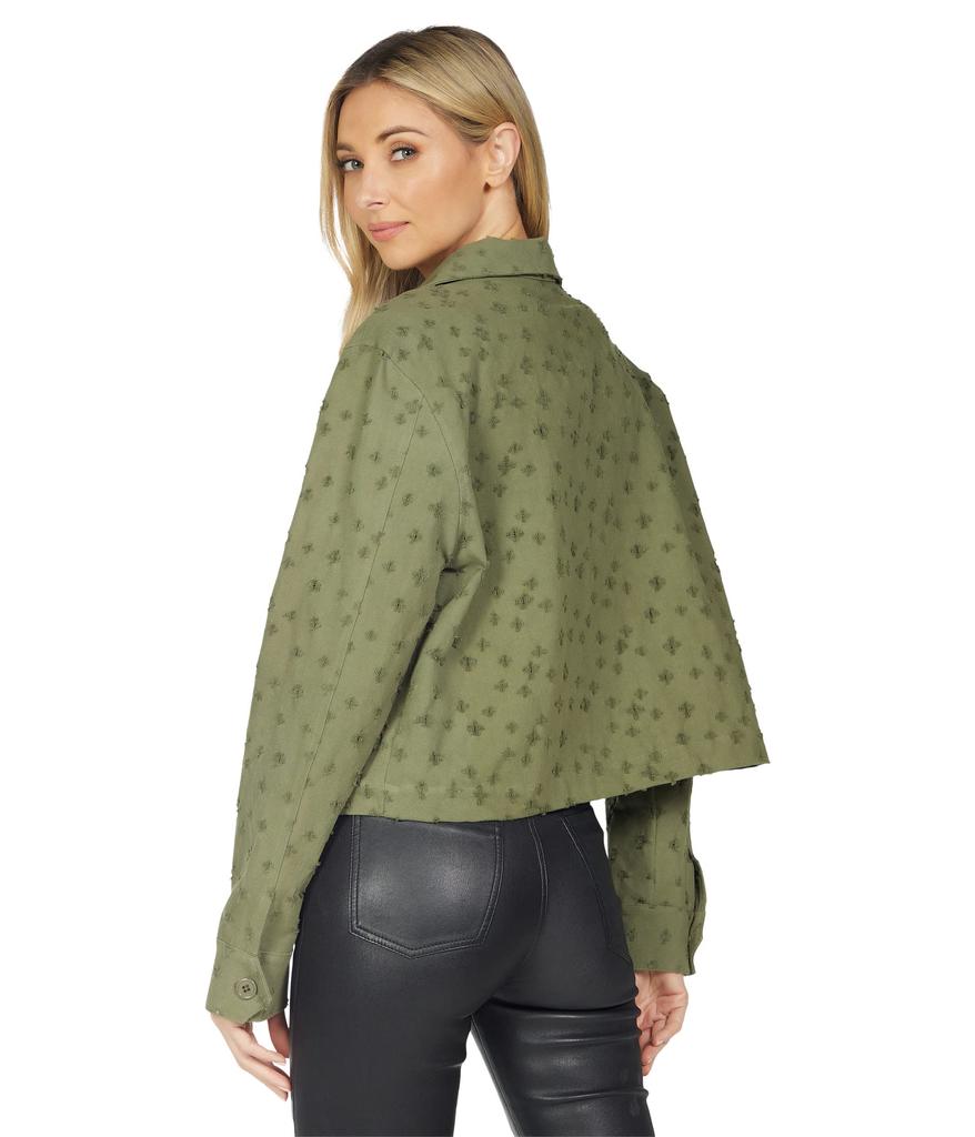 Michael Lauren Dodge Long Sleeve Oversized Crop Cargo Jacket