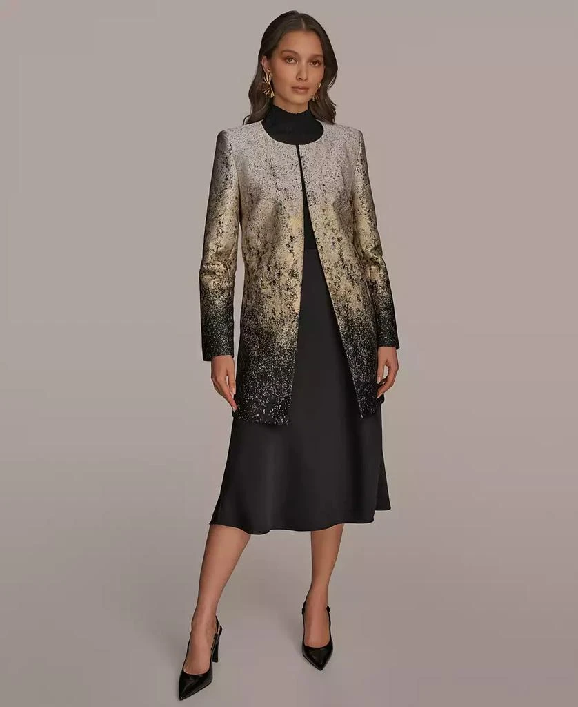 Donna Karan Metallic Ombre Open-Front Topper Jacket 5