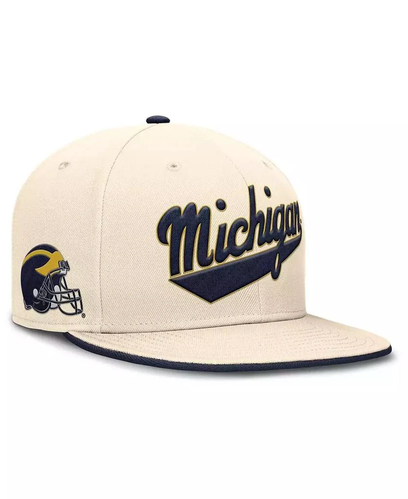Jordan Men's Natural Michigan Wolverines Primetime True Performance Fitted Hat 1