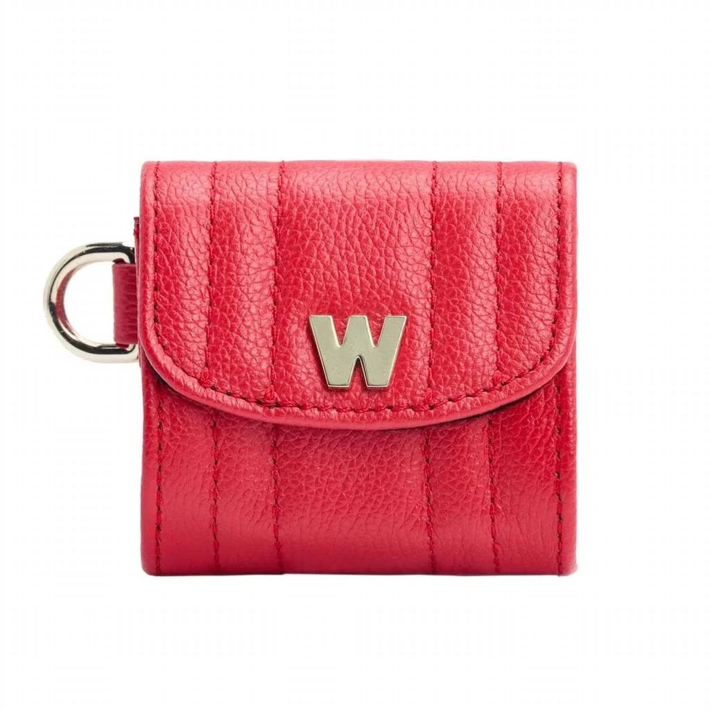 WOLF 1834 Women's Mimi Earpods Case With Wristlet In Red 2