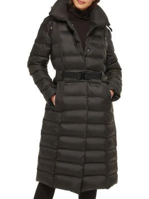 Kenneth Cole Belted Puffer Stadium Jacket 7