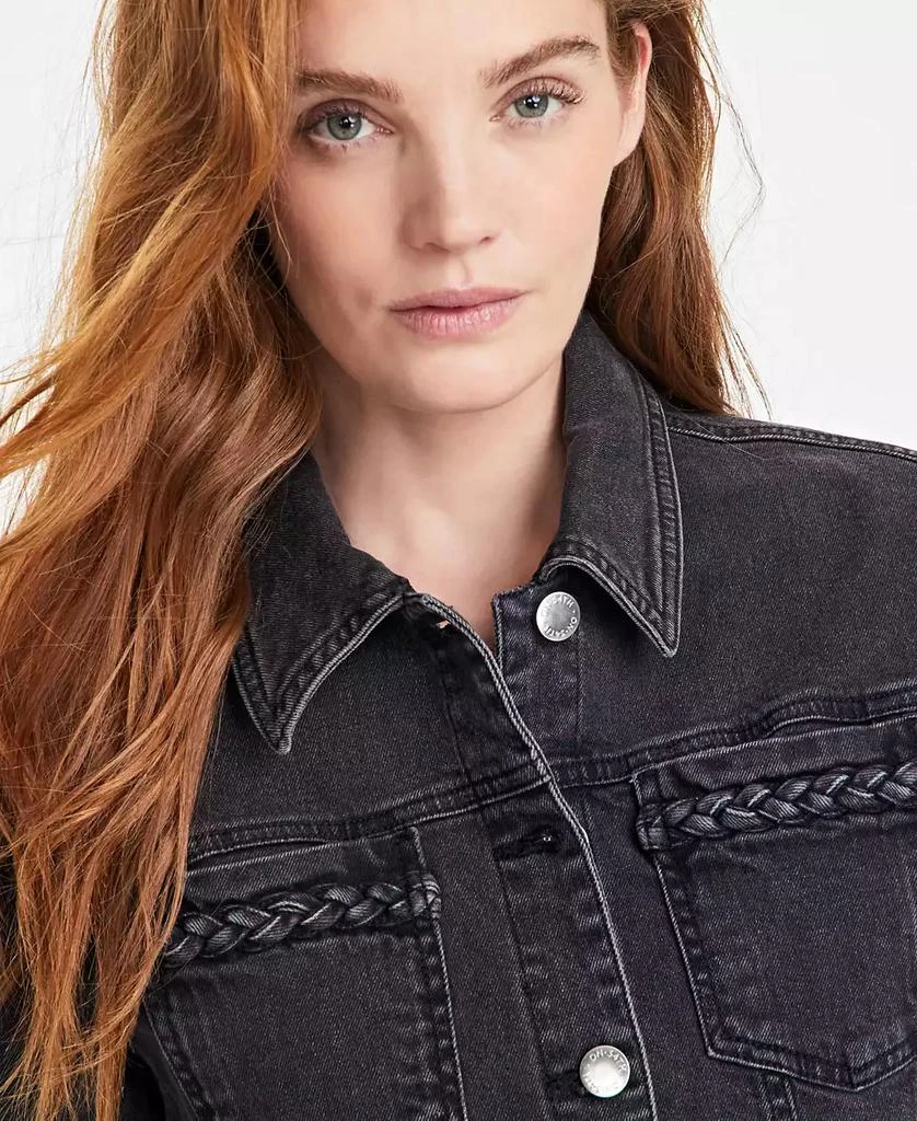 On 34th Women's Braided-Trim Trucker Denim Jacket, Exclusively at Macy's 3