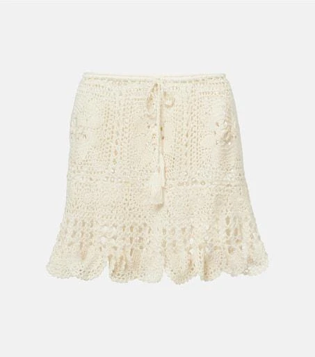 ANNA KOSTUROVA Cotton crochet miniskirt 1
