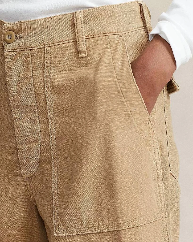 Ralph Lauren Polo Mid Rise Ankle Pant With Patch Pockets In Khaki 3
