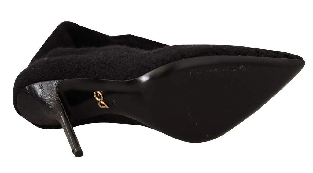 Dolce & Gabbana Dolce & Gabbana Black Stretch Socks Knee High Booties Shoes 7