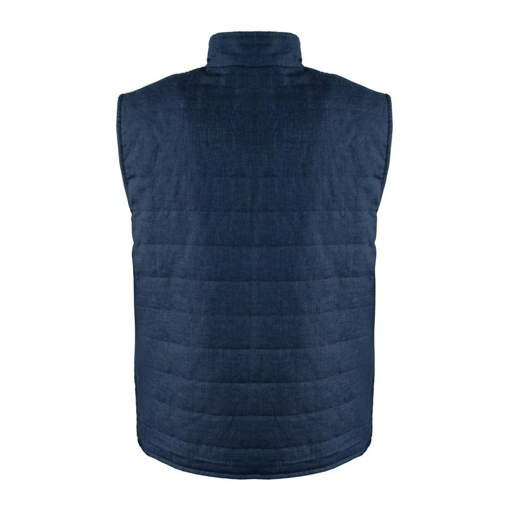FAY Fay Blue Quilted Linen Canvas Vest 2