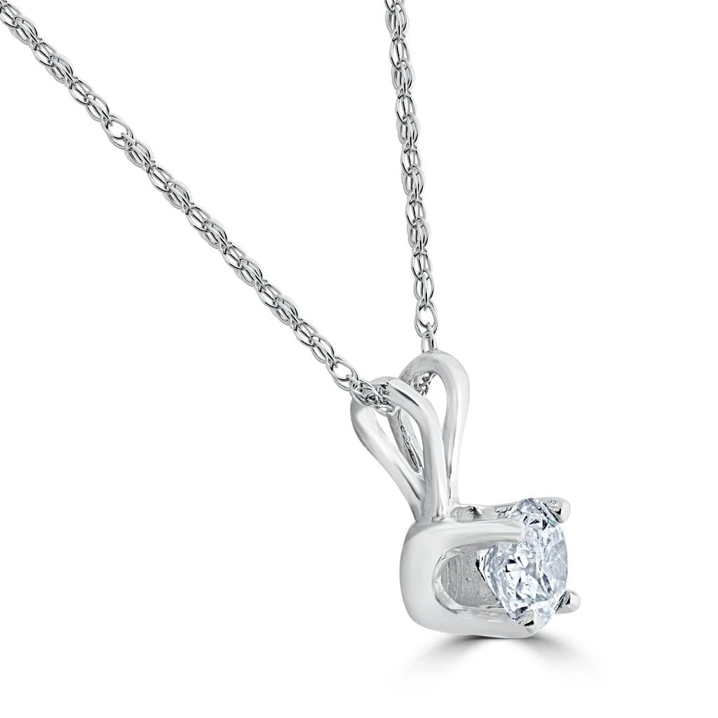 Pompeii3 1/4ct Solitaire Diamond Pendant Necklace 14K White Gold 4