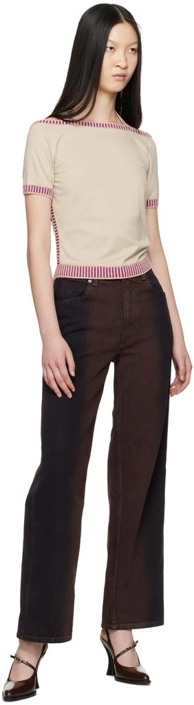 Eckhaus Latta Beige Edge T-Shirt 4