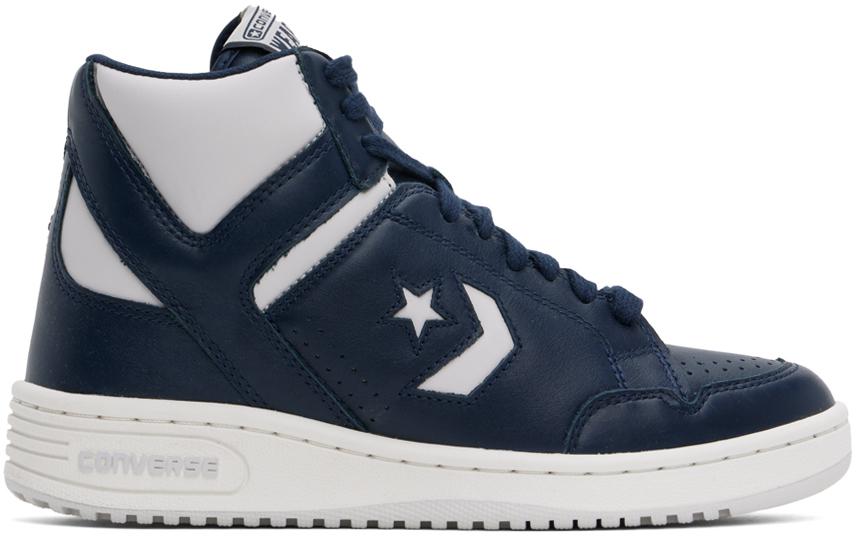 Converse Navy & Gray Weapon Mid Top Sneakers