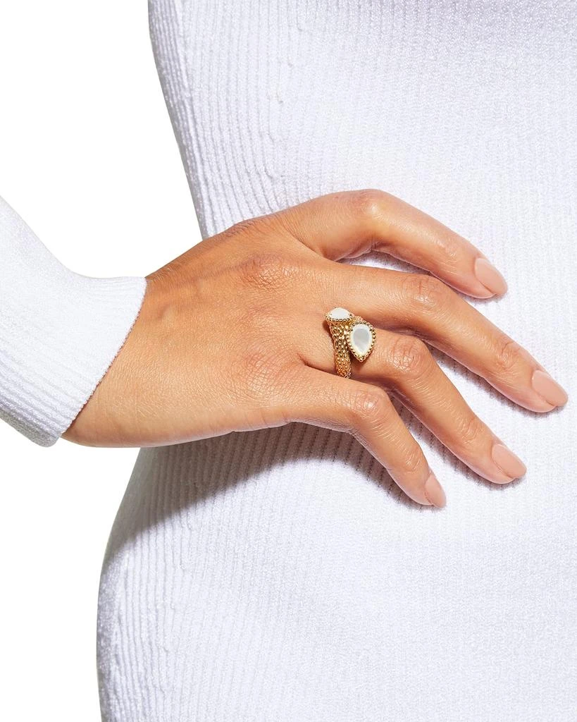 Boucheron Serpent Boheme Mother-of-Pearl 2-Motif Ring in Yellow Gold, Size 52 2