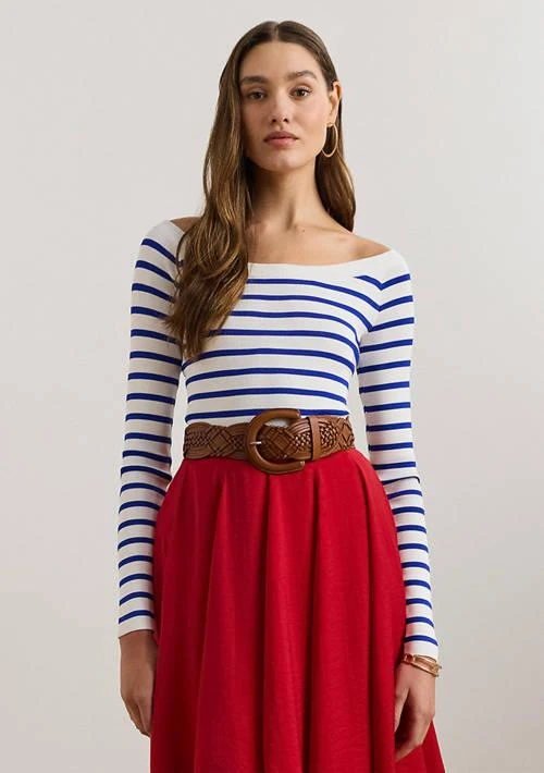 Ralph Lauren Ralph Lauren Striped Ballet Neck Sweater 1