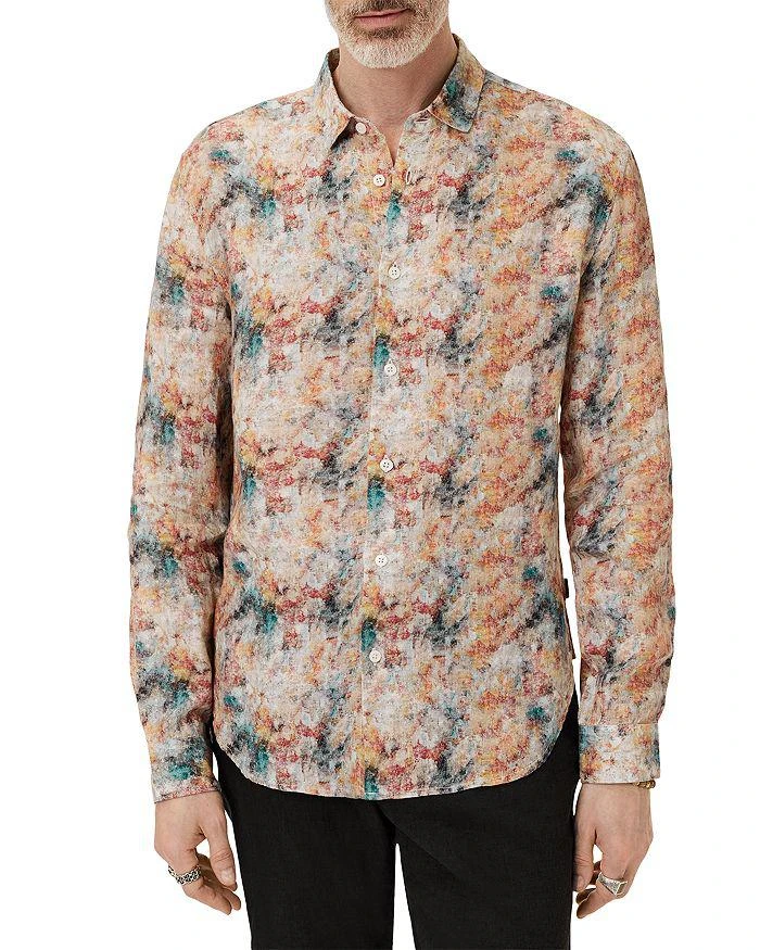 John Varvatos Luca Regular Fit Linen Shirt 1