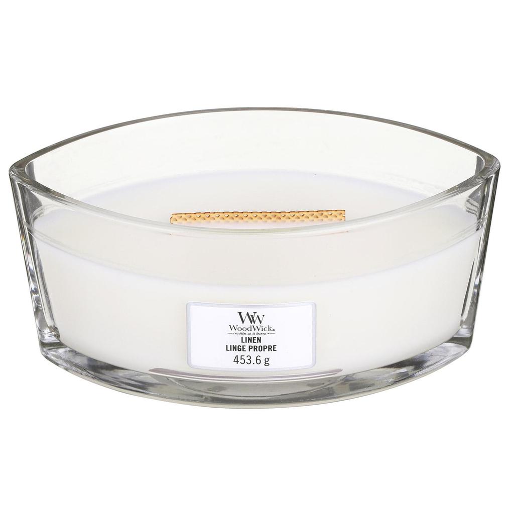 Woodwick WoodWick - Linen Ellipse Jar Candle