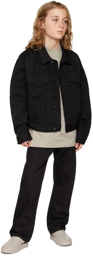 Fear of God ESSENTIALS Kids Black Button Denim Jacket 4