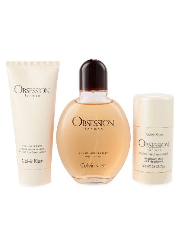 Calvin Klein 3-Piece Obsession Eau de Toilette, After Shave Balm & Deodorant Stick Gift Set 1