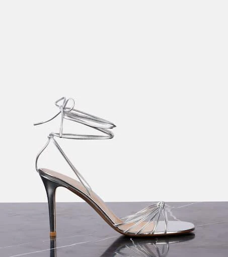 Gianvito Rossi Metallic leather sandals 4