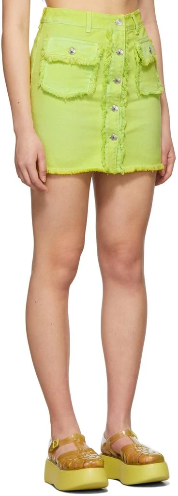 MSGM Green Denim Skirt 3